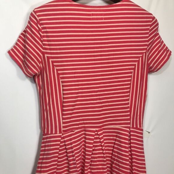 Vintage Levi's Fit & Flare Dress~Red/White Striped Cotton~Short Sleeve~ Small - Picture 4 of 7